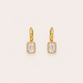 Crystal Drop Hoop Earrings