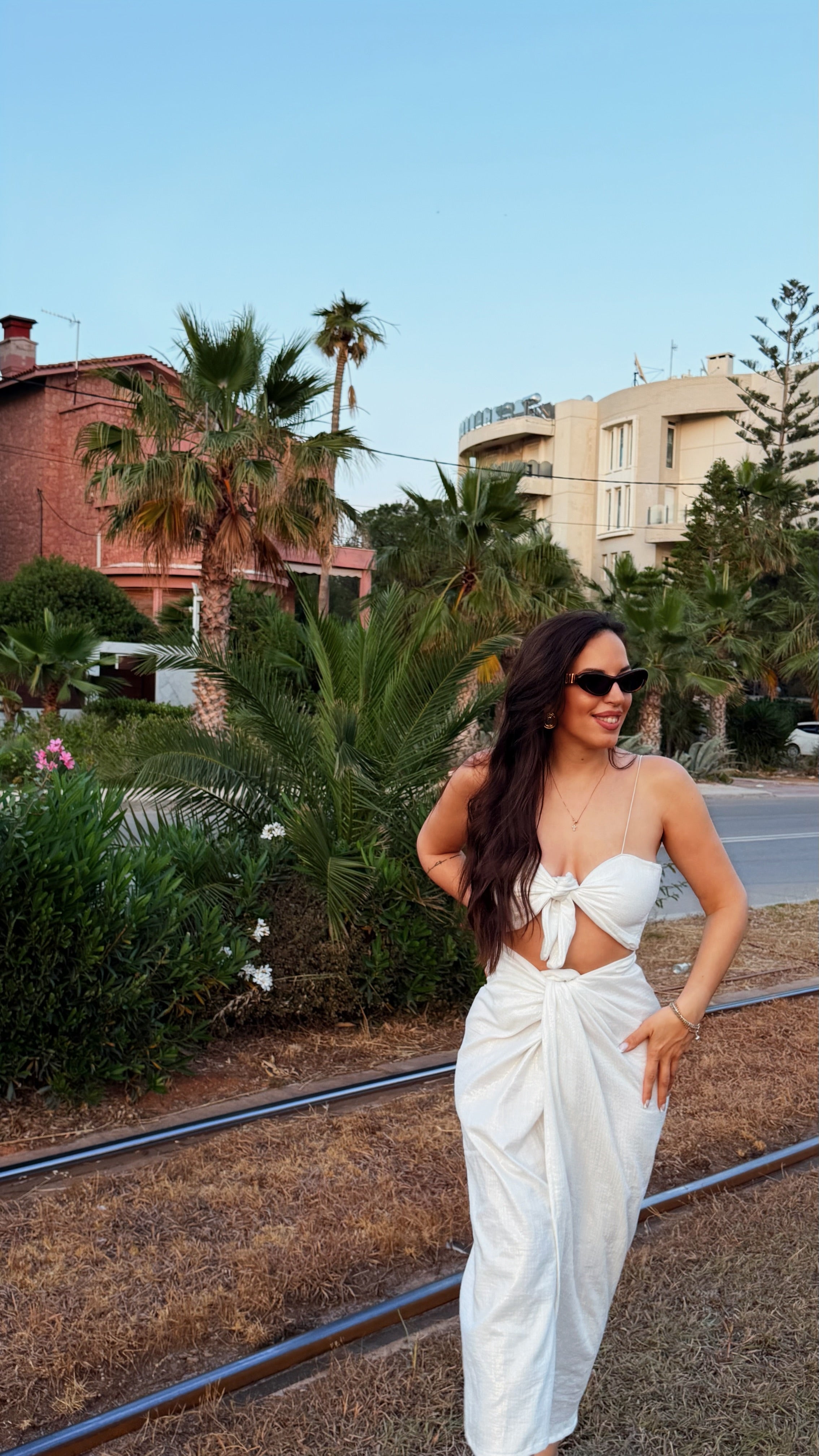 Shimmer pareo set- ivory